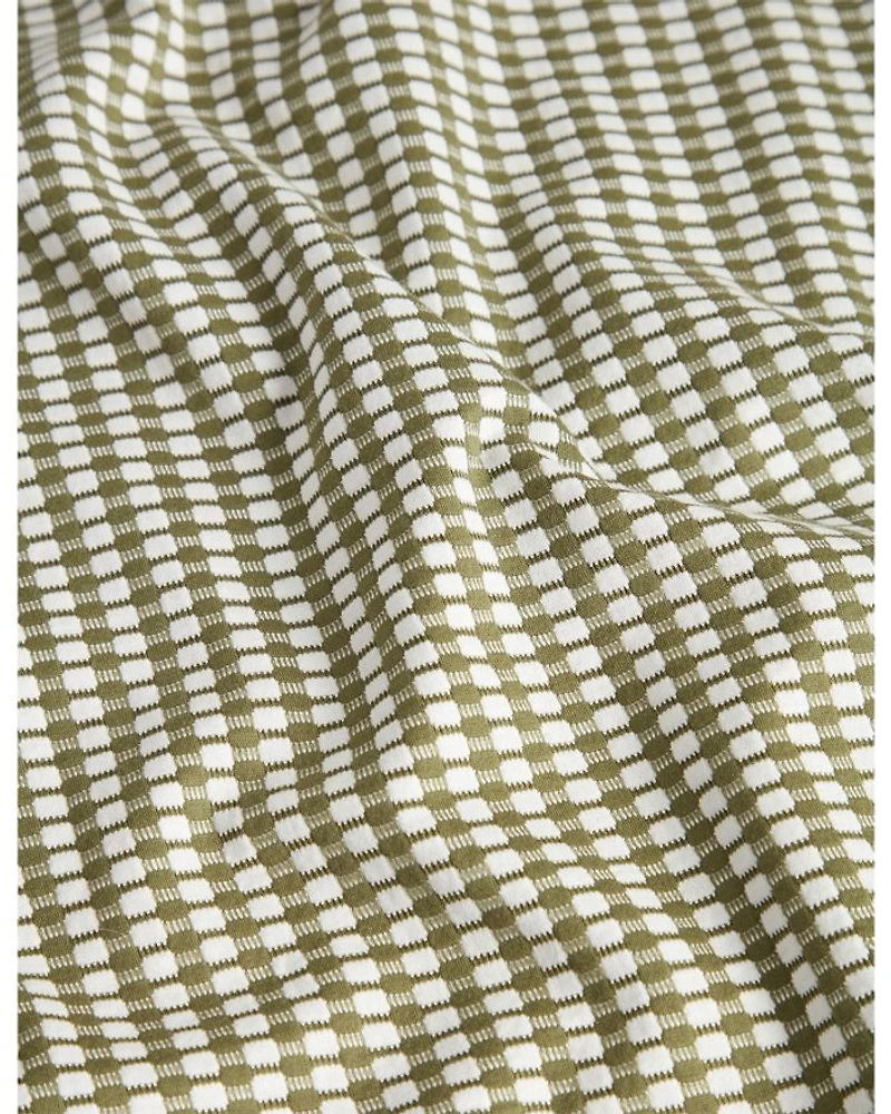 Matejo Mini Check Open Neck Polo Shirt