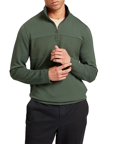 Ted Baker Simonea Textured Panel Half Zip Sweatshirt
