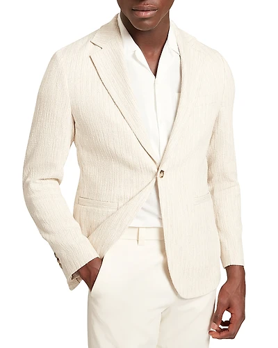 Ted Baker Rusticj Regular Fit Textured Boucle Cotton Blend Blazer