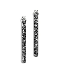John Hardy Sterling Silver Jh Essentials Diamond Hoop Earrings, 1.74 tcw