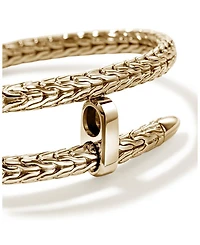 14K Yellow Gold Spear Flex Cuff Bypass Bracelet