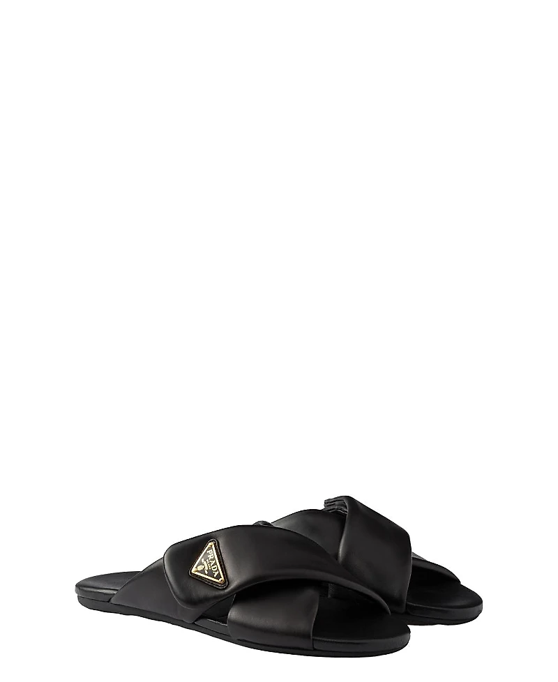 Prada Women's Padded Nappa Leather Slides