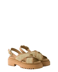 Prada Women's Crochet and Leather Sandals