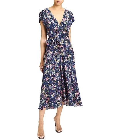 Santorelli Talia Cap Sleeve Midi Dress