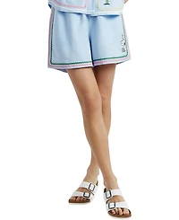 Chinti & Parker Women's Linen Cotton Peanuts Vacation Shorts