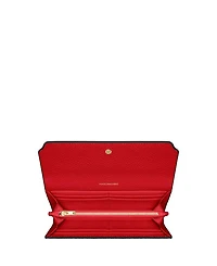 Long Leather Flap Wallet