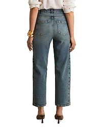Molly Barrel Leg Jeans Mid Blue