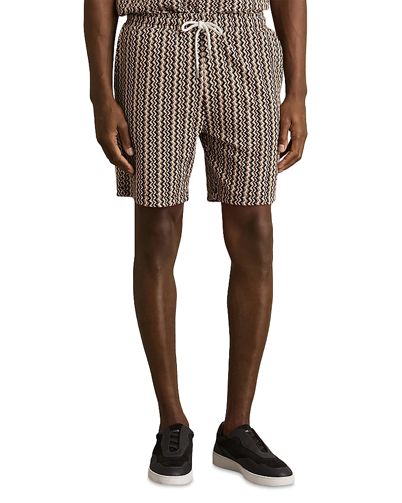 Reiss Printed Drawstring 7.3 Shorts