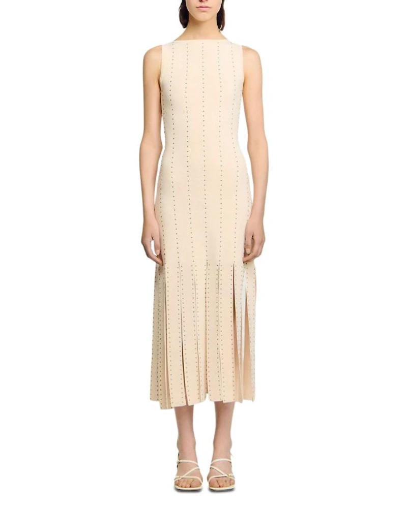 Carwash Hem Studded Maxi Dress