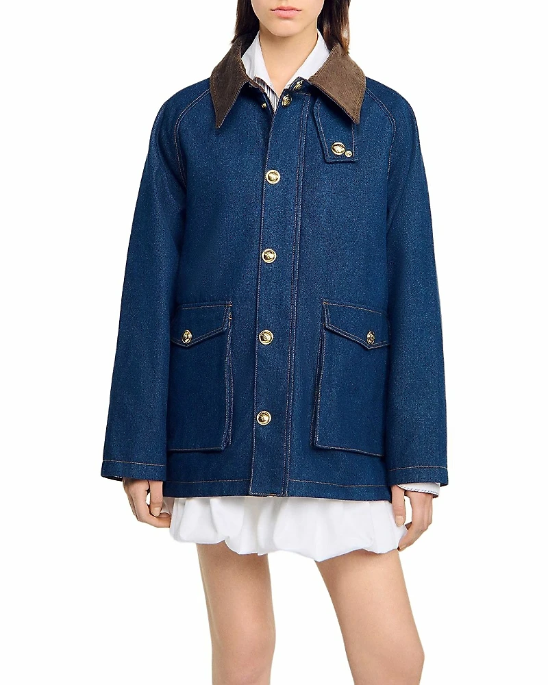 Sandro Denim Chore Jacket