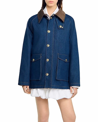 Sandro Denim Chore Jacket