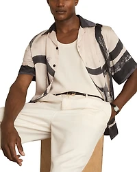 Oversized Printed Camp Shirt