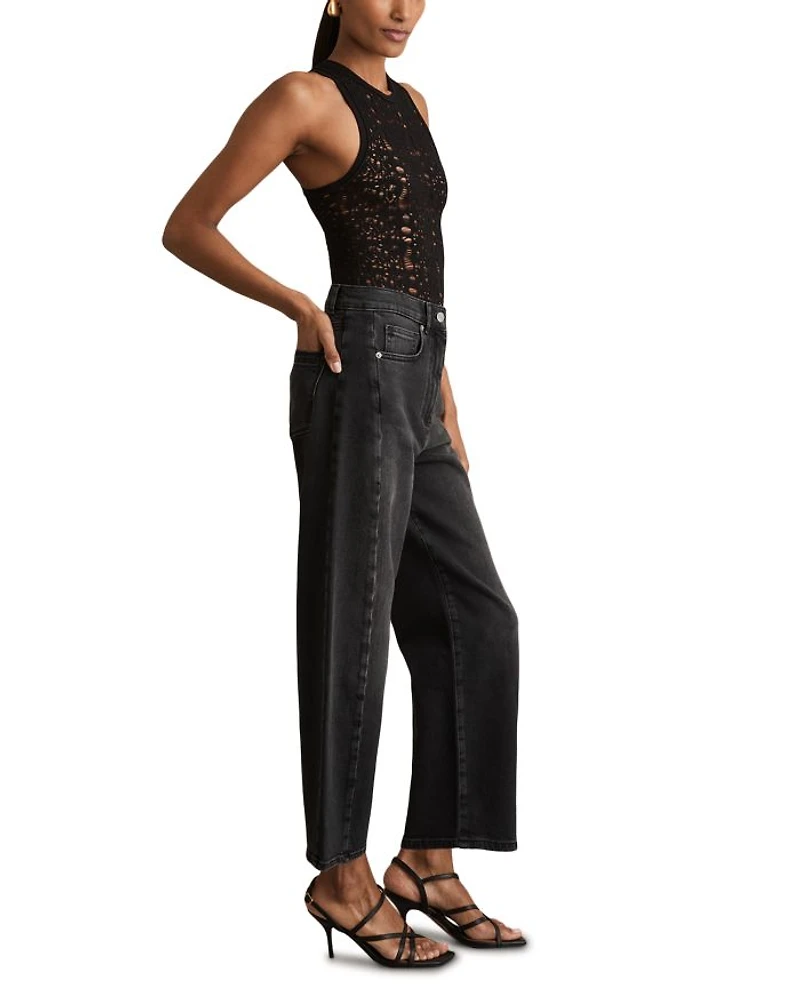Molly Barrel Leg Jeans Washed Grey