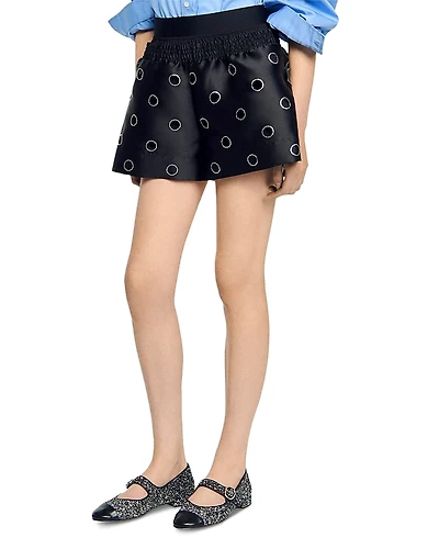 Sandro Rhinestone Shorts