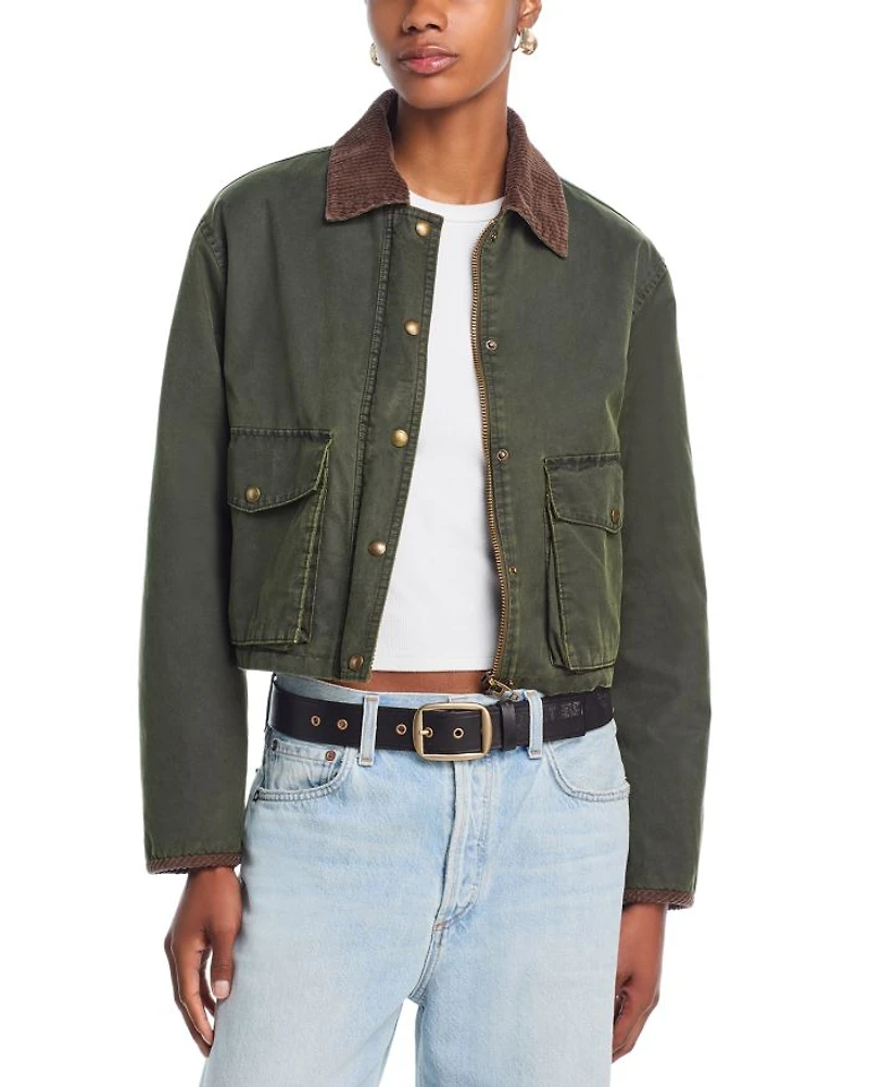 Waxed Cropped Jacket