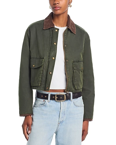Blanknyc Waxed Cropped Jacket