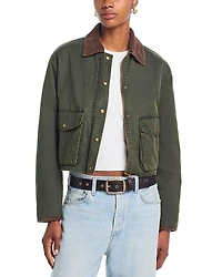 Blanknyc Waxed Cropped Jacket