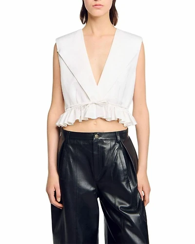 Ruffled Cropped Top