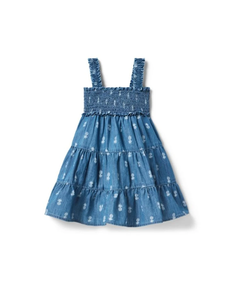 Girls' Chambray Pineapple Dress - Little Kid, Big Kid