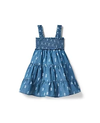Girls' Chambray Pineapple Dress - Little Kid, Big Kid