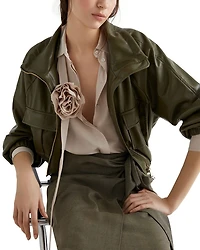 Loretta Faux Leather Jacket