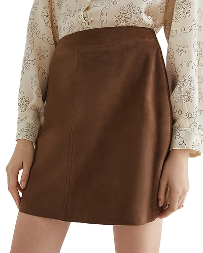 Marella Rise Leather Mini Skirt