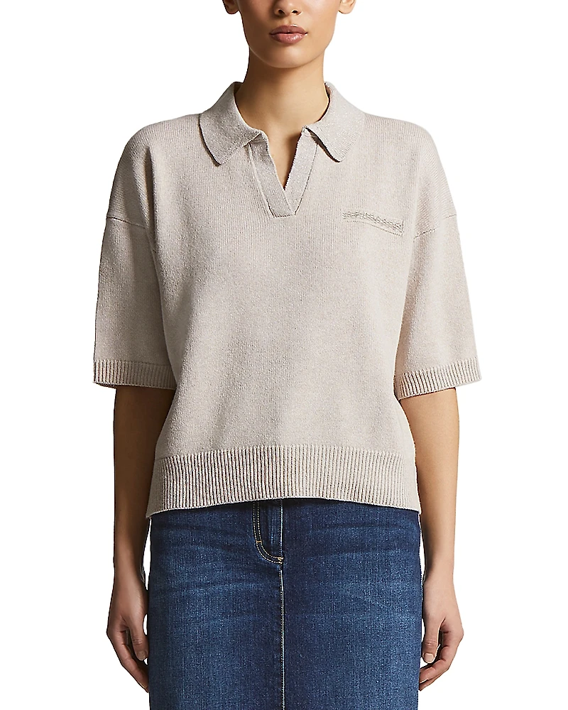 Peserico Short Sleeve Polo Sweater