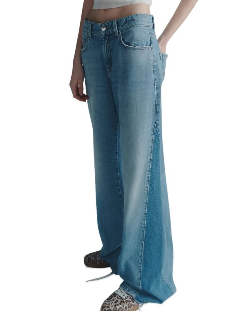 Low Rise Wide Leg Jeans Light Blue