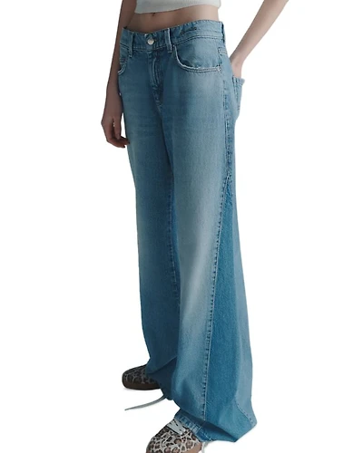 Low Rise Wide Leg Jeans Light Blue