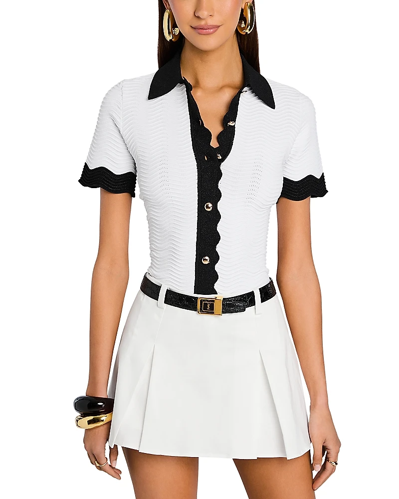 Retrofete Lyric Contrast Trim Knit Top