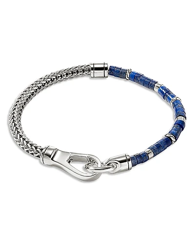John Hardy Sterling Silver Heishi Gemstone Chain Bracelet