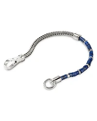 Sterling Silver Heishi Lapis Lazuli Weave Bracelet
