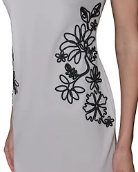 Scuba Crepe Soutache Dress