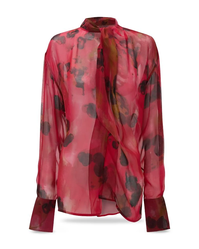 Silk Draped Blouse