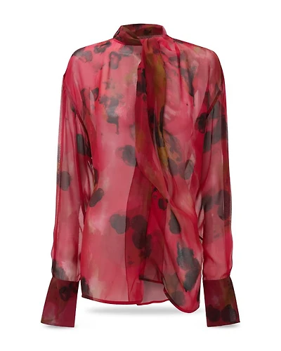 Silk Draped Blouse