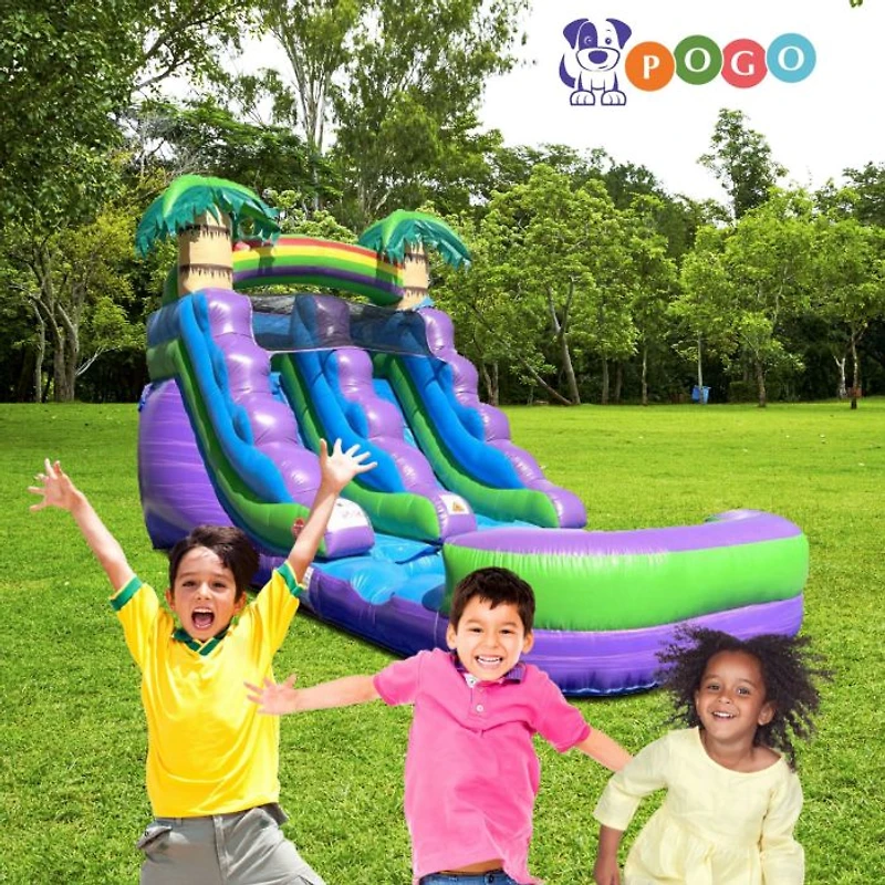 Inflatable Water Slide (Without Blower) - 21' x 9' x 12' Foot Backyard Inflatable Slide for Summer Fun - Slide with Water Pool for Kids