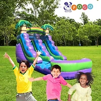 Inflatable Water Slide (Without Blower) - 21' x 9' x 12' Foot Backyard Inflatable Slide for Summer Fun - Slide with Water Pool for Kids