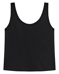 Sweater Trim Double Scoop Tank