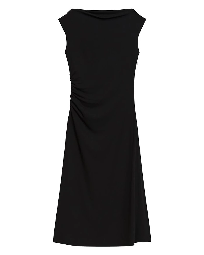 Boat Neck Midi Dress