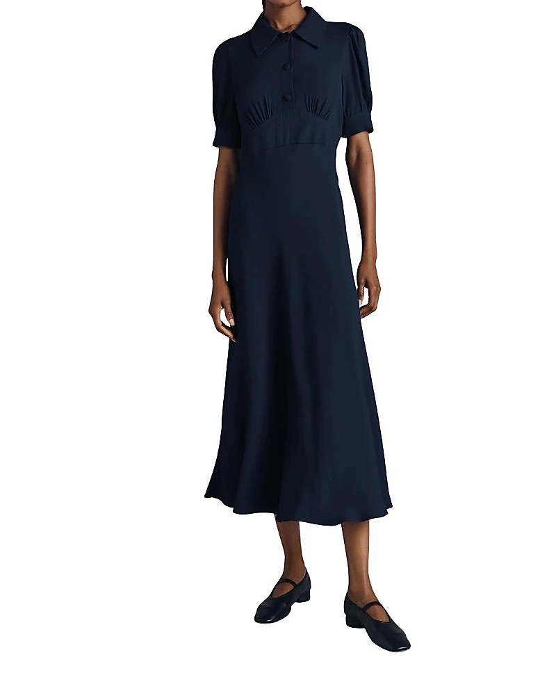 Ghost London Wilma Crepe Midi Tea Dress