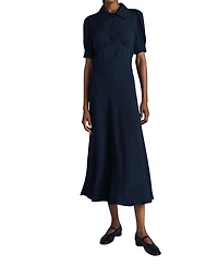Ghost London Wilma Crepe Midi Tea Dress