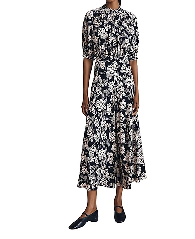 Ghost London Dolly Printed Floral Midi Dress