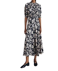 Ghost London Dolly Printed Floral Midi Dress