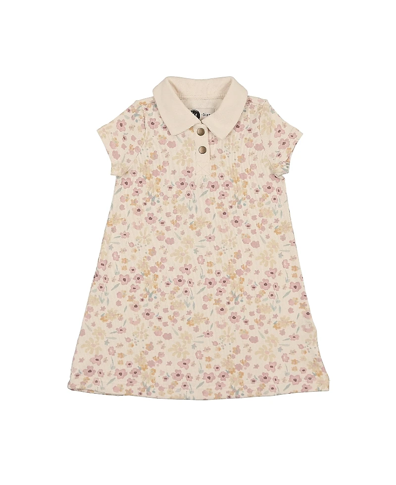 Maniere Girls' Pretty Garden Short Sleeve Dress - Little Kid