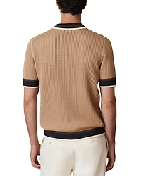 CHE CRUSOE Crochet Contrast Trim Button Shirt