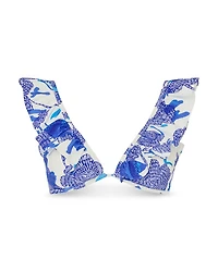 Floral Print Ruffled Bikini Top