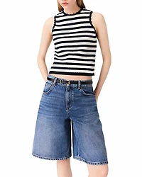 Maje Denim Bermuda Shorts