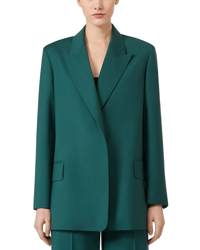 Wool Peak Lapel Blazer