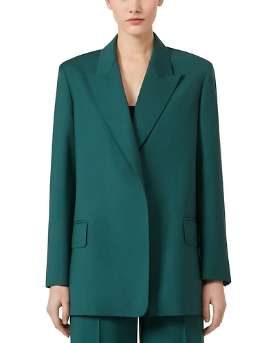 Wool Peak Lapel Blazer