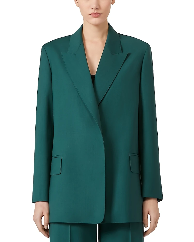 Max Mara Wool Peak Lapel Blazer